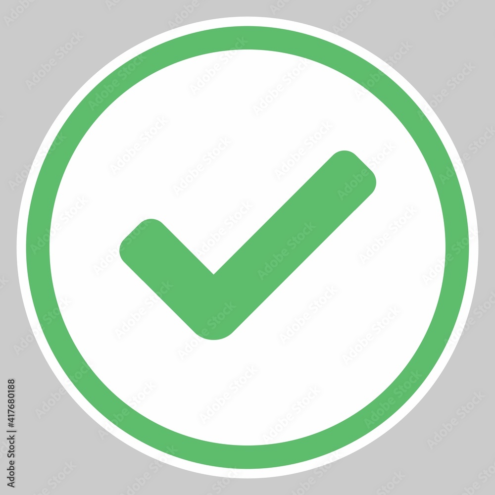 Check marks, Tick marks, Accepted, Approved, Yes, Correct, Ok, Right Choices, Task Completion, Voting. - vector mark symbols in green. Isolated icon.