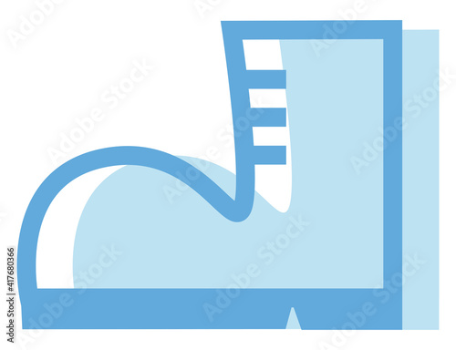 Blue boots, illustration, vector on white background.
