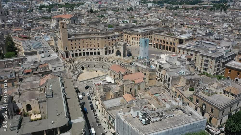 Vidéo Stock Lecce,Puglia,Italy Beautiful panoramic aerial 4K video from