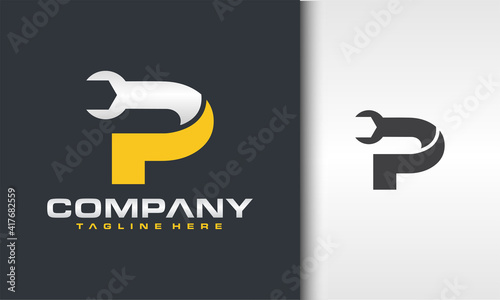 initial P wrench logo