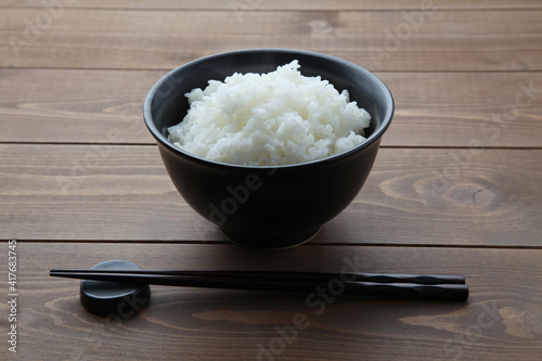 ごはん 白米 ご飯 どんぶり テーブル