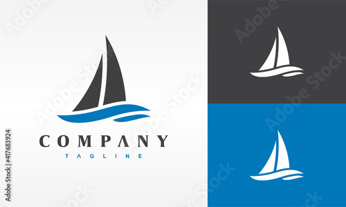 simple sailboat logo