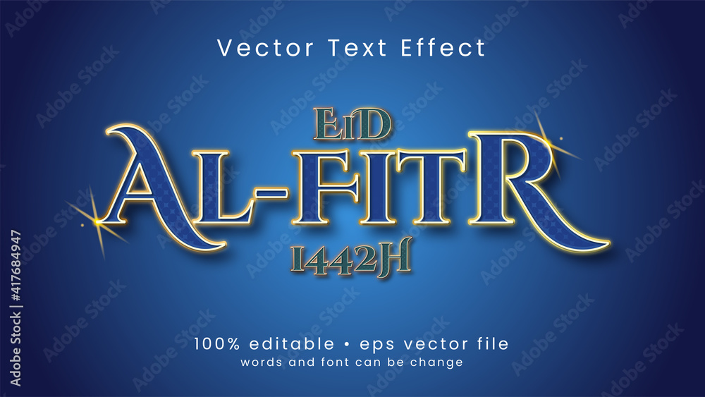 Fototapeta premium Luxury gold ramadan kareem text effect style