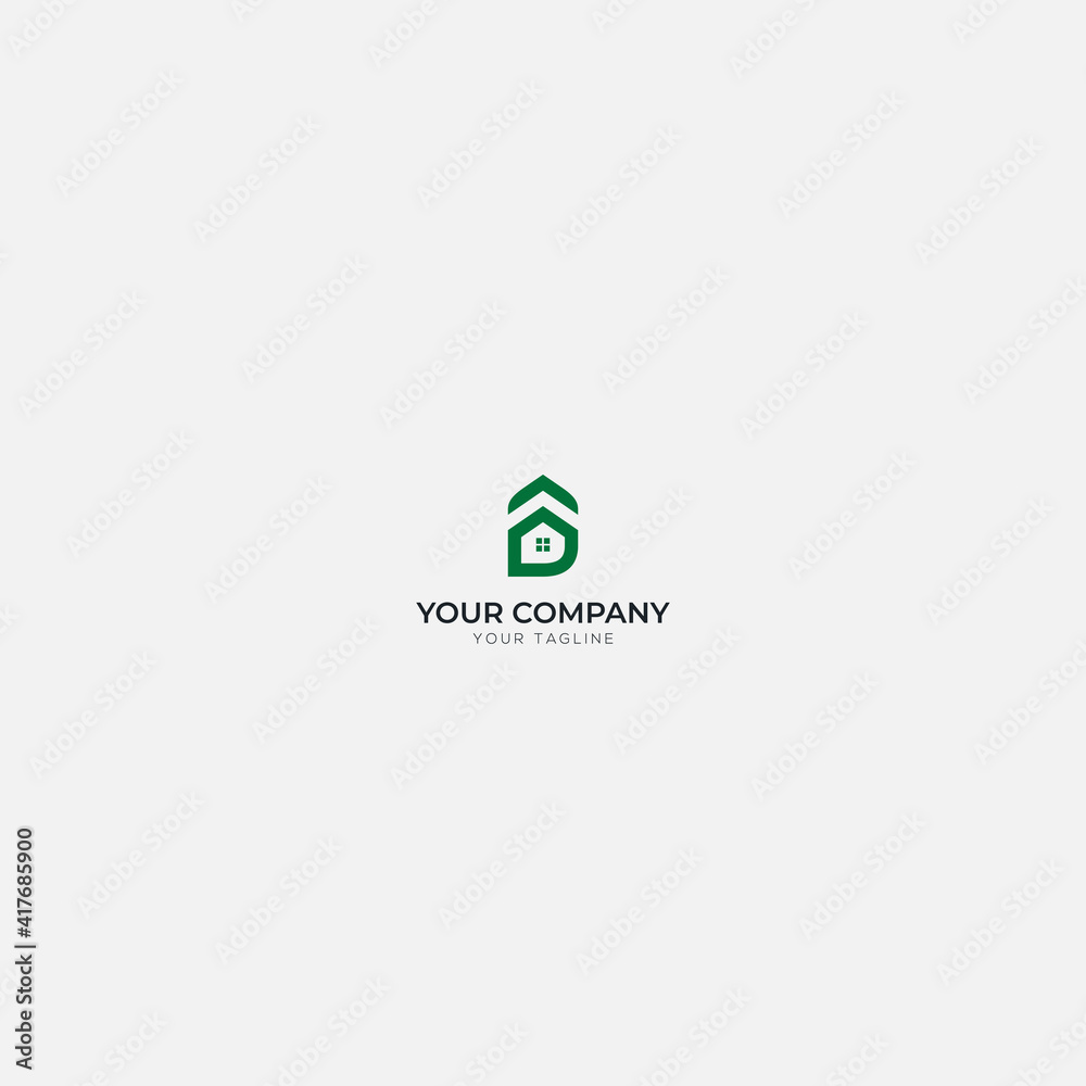 Rooftop and home logo letter B Rooftop and home logo letter B