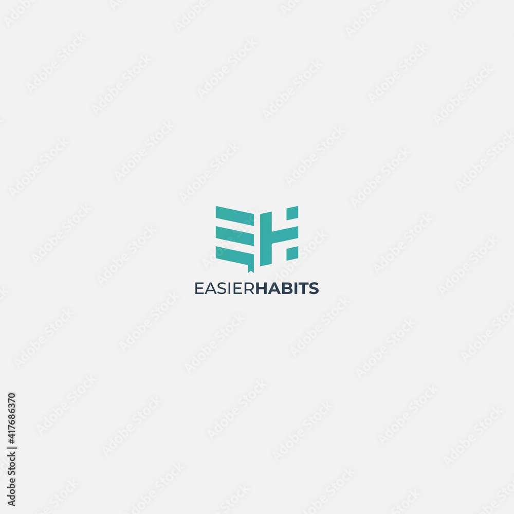 monogram EH letter logo monogram EH letter logo