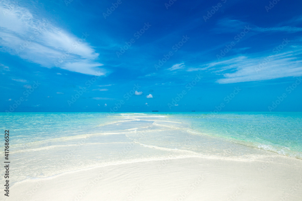 tropical sea under the blue sky. Sea landscape.