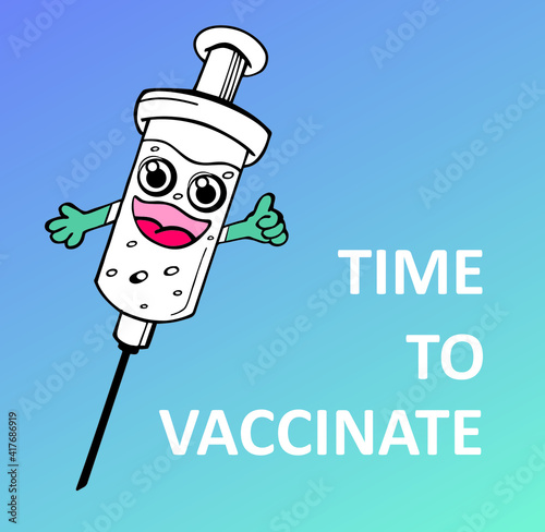 time to vaccinate medical syringe with a vaccine