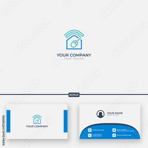 online learning home logo work from home online study
