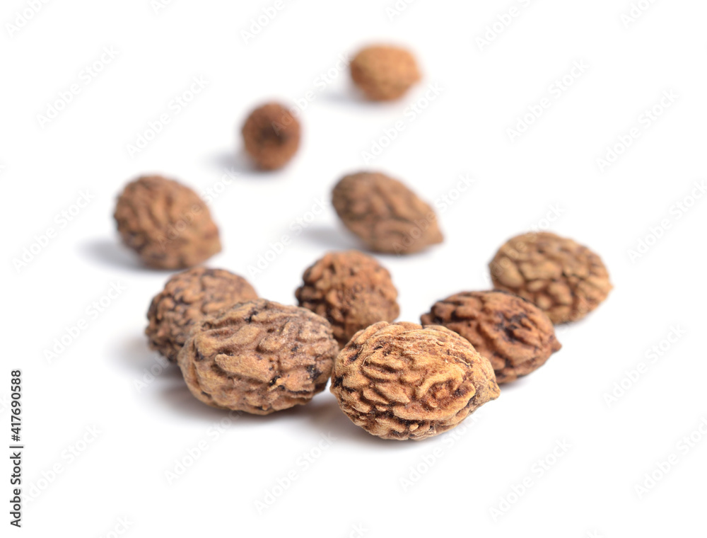 Seeds or stones Ziziphus jujuba, commonly called jujube. Isolated on white Seeds or stones Ziziphus jujuba, commonly called jujube. Isolated on white