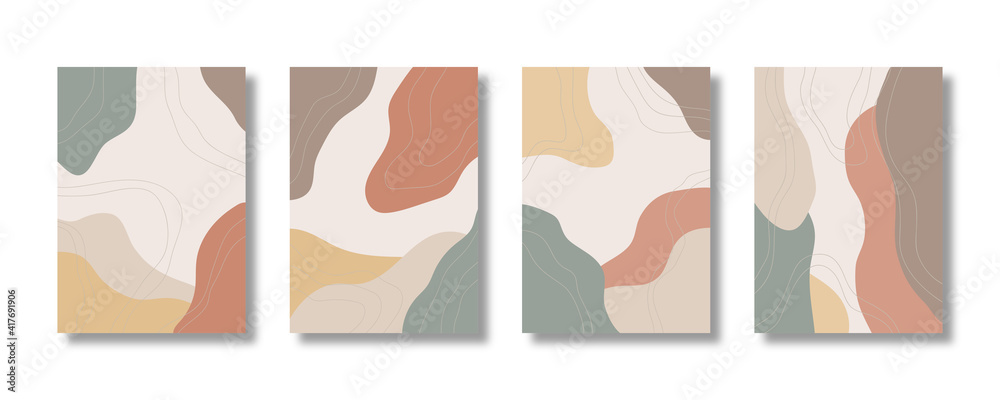 Trendy abstrack square template with pastel colors Trendy abstrack square template with pastel colors