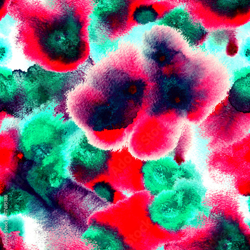 Psychedelic Hand Painted. Fantastic Fabric.
