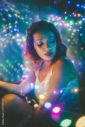 Girl in the lights
