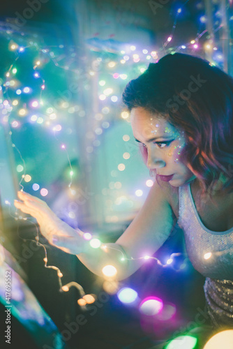 Dream Girl in Fairy lights 
