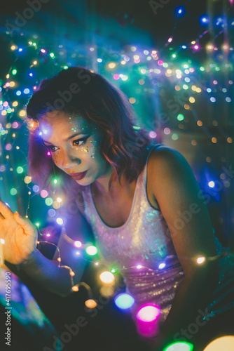 Dream Girl in Fairy lights 