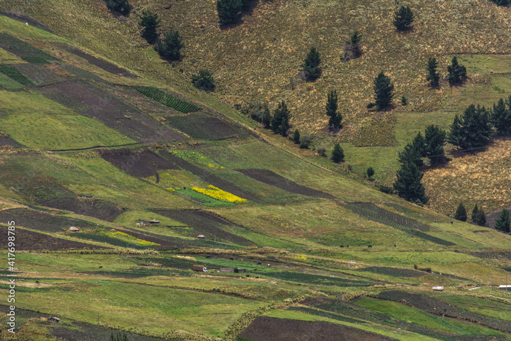 Beautiful hills and colorful mountains for agriculture and livestock 