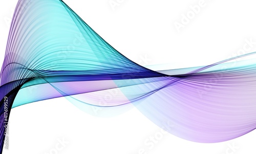 Abstract colourful wave on a white background 