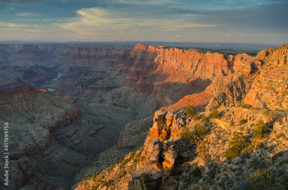 USA, Arizona. Sunset over the Grand Canyon from Navajo Point, Grand Canyon National Park