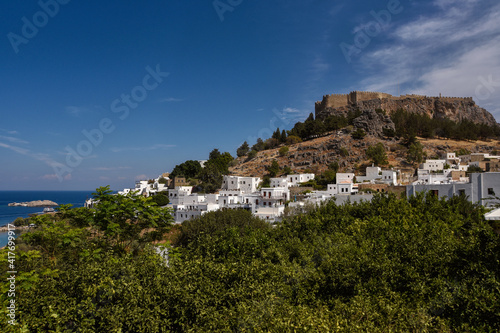 Rhodes, Greece – amazing view of the beautiful Lindos town
