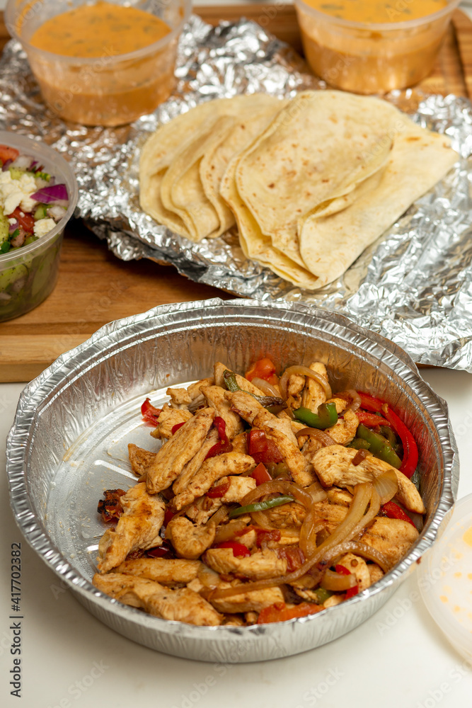 Chicken and Shrimp Fajitas Dinner