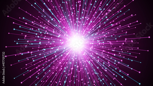 High speed. Abstract explosion background. Vector illustration.