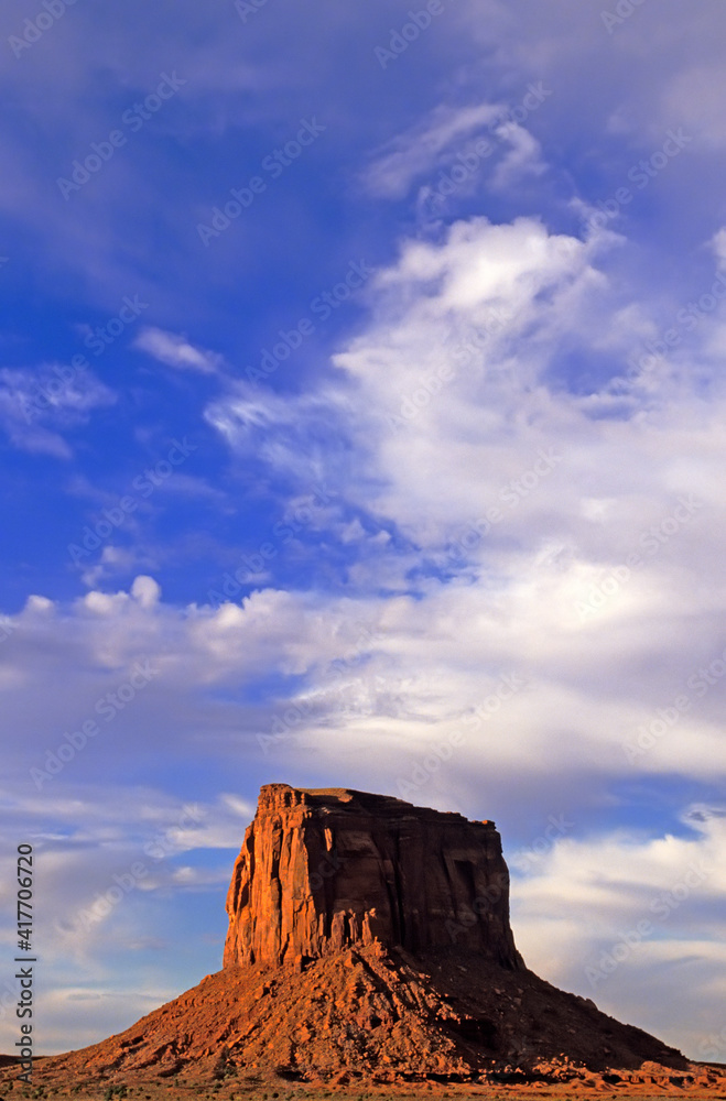 USA, Arizona, Monument Valley. Wilson Butte landscape.