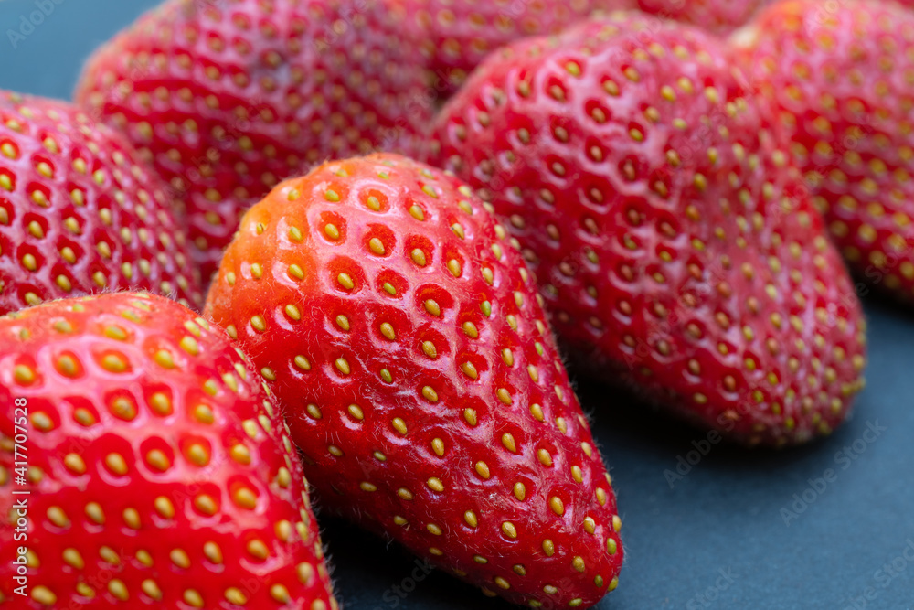 Ripe, fresh, red strawberries close-up. A useful berry for farming. Ripe, fresh, red strawberries close-up. A useful berry for farming.