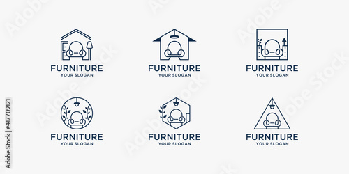 Furniture logo design template inspiration