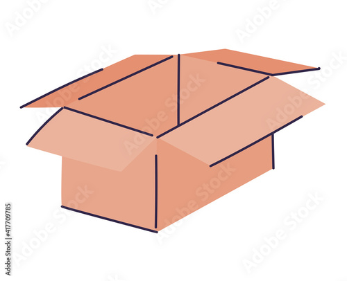 open packing box