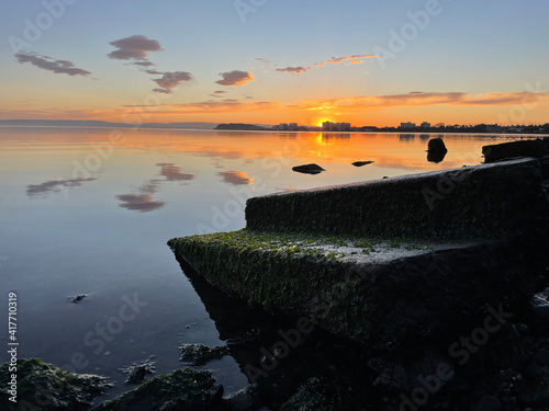 sunset over the sea
