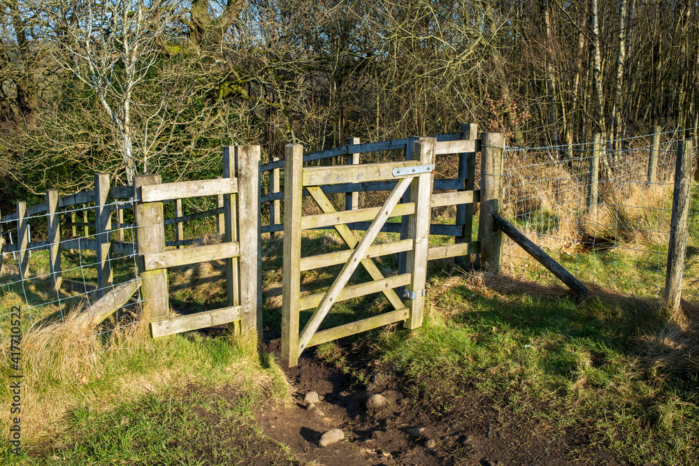 Wooden stile in English country side
