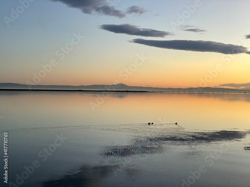 sunset over the sea