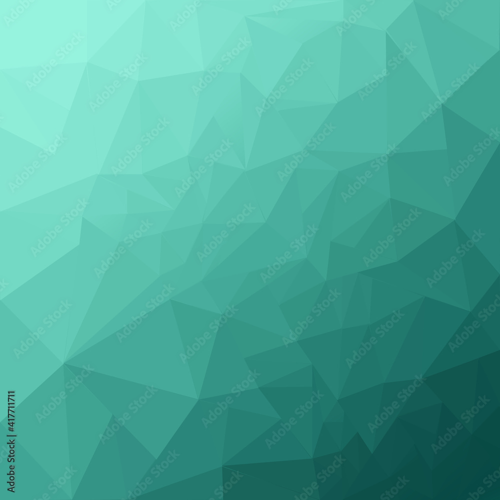 Abstract turquoise geometric background. Polygon background. Low Poly Background,