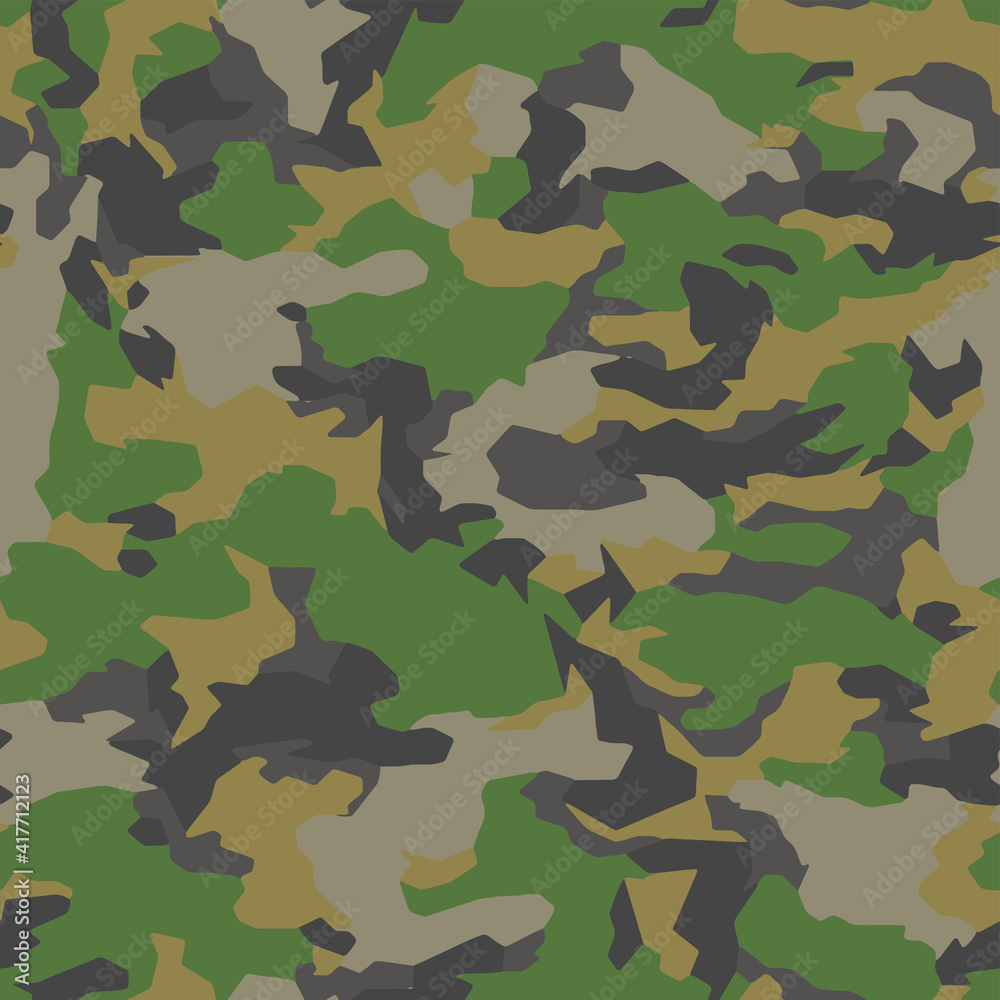 Fototapeta premium Full seamless summer distressed military camouflage skin pattern vector for decor and textile. Boys and girls textile fabric printing and wallpaper.