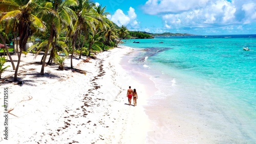 Tableau sur toile Plage du Souffleur à la Désirade en Guadeloupe