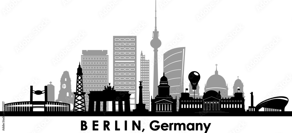 BERLIN capital Germany City Skyline Vector
