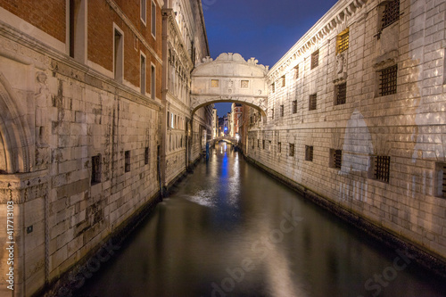 Bridge of sighs in the evening / Venice, Italy