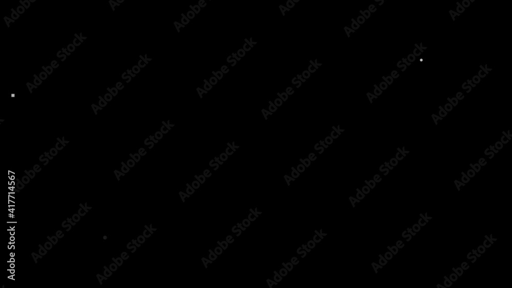 Flickering of small round and square pixels on a black background Flickering of small round and square pixels on a black background