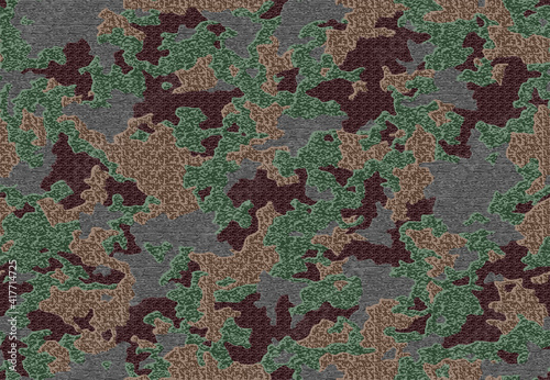 Full seamless military camouflage texture pattern vector. Distressed army skin design for textile fabric print and fashion.