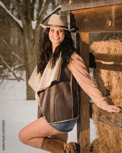 woman in a hat