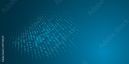 Abstract background made of halftone dots in blue colors