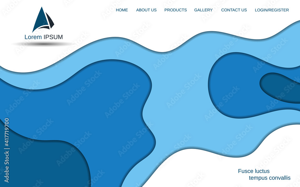 Naklejka premium Abstract style 3d paper cut vector background