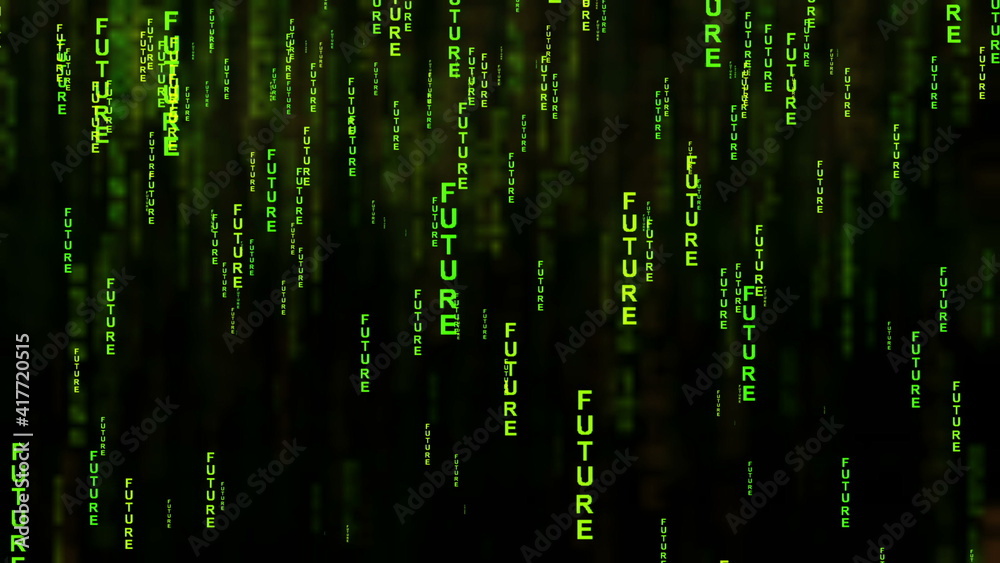 Future text on the screen concept Future text on the screen concept