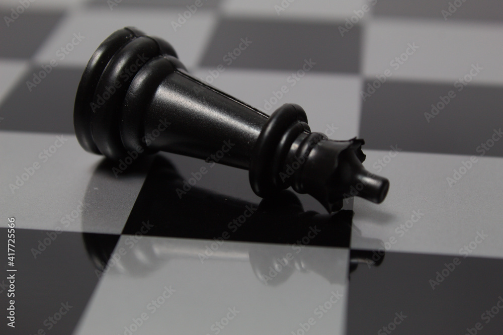 Chess game with its pieces and board