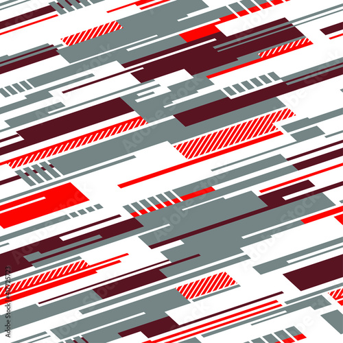 Striped geometric seamless pattern. Abstract modern grunge racing texture for vinyl wrap and decal. Vector background.