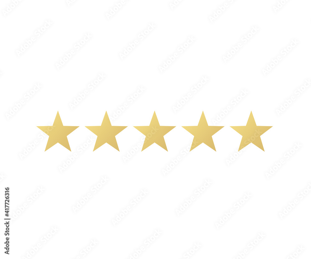 5 star icon vector illustration eps10. Rating review flat icon for apps and websites, infographics - Vector 5 star icon vector illustration eps10. Rating review flat icon for apps and websites, infographics - Vector