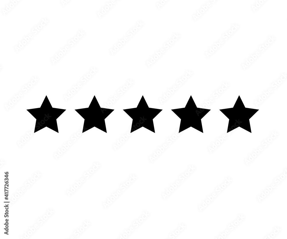 5 star icon vector illustration eps10. Rating review flat icon for apps and websites, infographics - Vector 5 star icon vector illustration eps10. Rating review flat icon for apps and websites, infographics - Vector