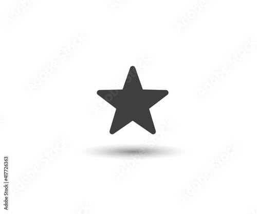 Star Icon vector eps10. Simple flat symbol. Star flat design  web site  mobile app  logo on white background.  illustration - Vector