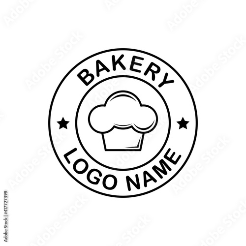 bread symbol outline logo. with a simple design. logos for bakeries, companies, cafes and online shops