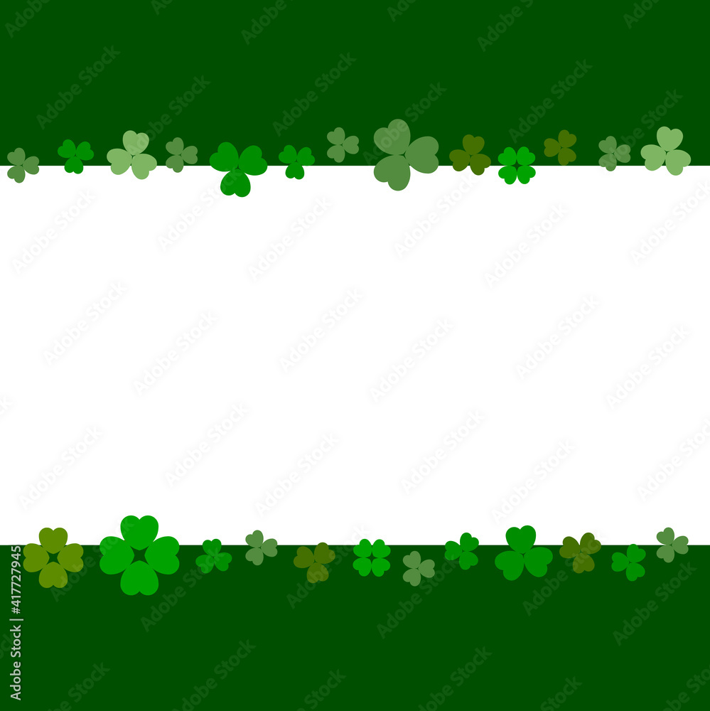 St patrick's day clover leaves horizontal background template St patrick's day clover leaves horizontal background template