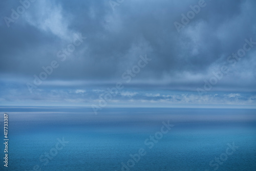 Wallpaper Mural USA, California, Big Sur Coast. Storm clouds shade ocean. Torontodigital.ca